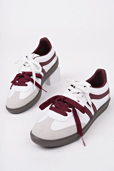 MUGGO Pantofi sport retro cu șireturi duble casual pentru femei