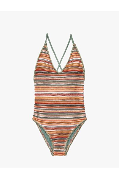 DEEP BEACH Ριγέ ειδικό υφασμάτινο μαγιό