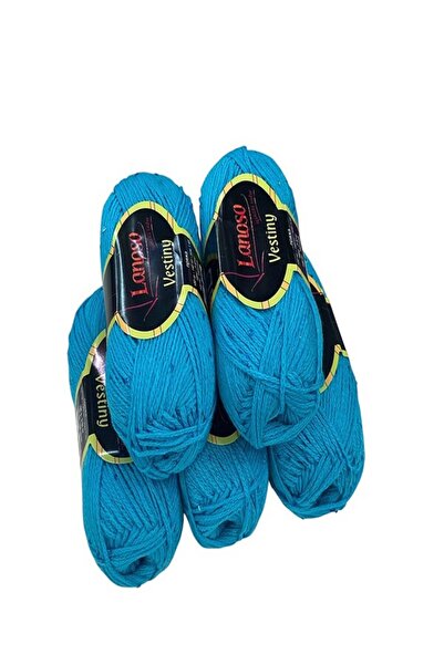 Lanoso Vestiny Sequin Hand Knitting Yarn 500Gr - Turquoise Sequin
