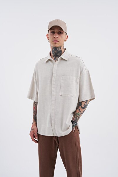 Machinist Men's Hidden Fly Gray Shirt