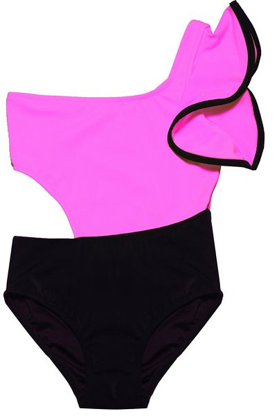 DEEP BEACH Girl's Swimsuit with Arm Flywheel Detail Db200566cm