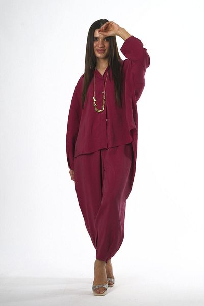 ABBRA Women's Modal Slouchy Shirt Set