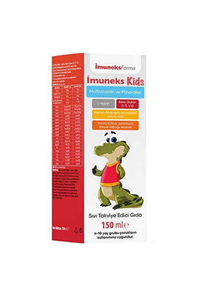 Imuneks Farma Kids Multi Vitamin Ve Mineraller İçeren Sıvı Takviye Edici Gıda...