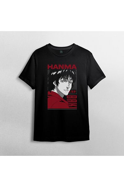 Pixxa Μπλουζάκι Unisex 100% Cotton Crew Neck Model 1 Hanma