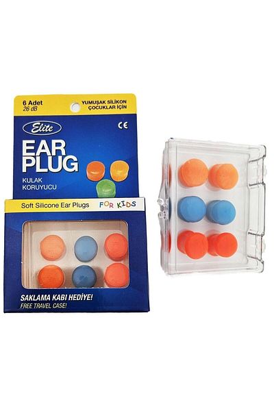 PİGADO Set of 2 Waterproof Silicone Children's Earplugs