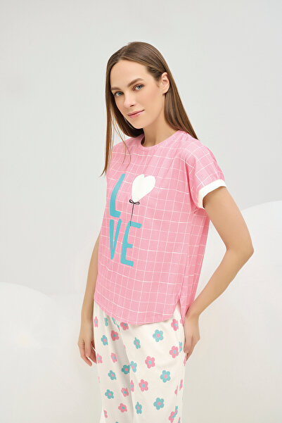 Sevim 16606 ДАМСКИ КОМПЛЕТ ПИЖАМА С ПРИНТ