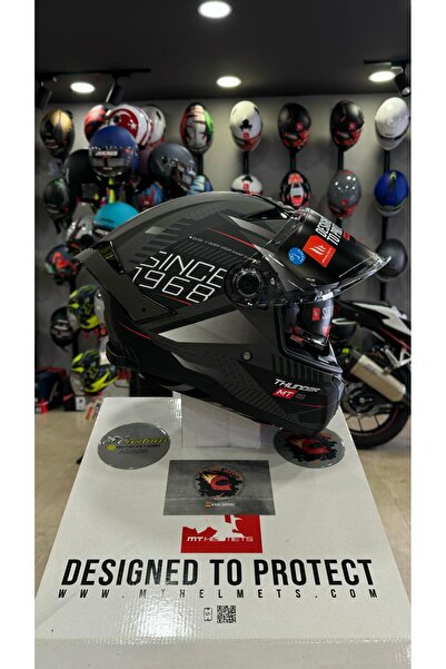 MT Helmets Thunder 4 Sv Luminence D1 Mat Gri/siyah