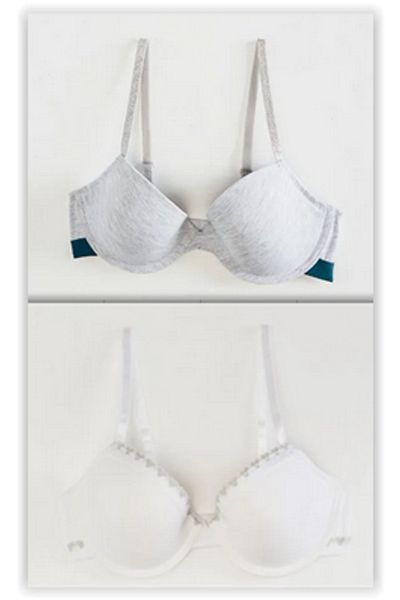 DEEP SECRET Sutien tricou Koton White-grimelange 2-pachet Ds132-2su