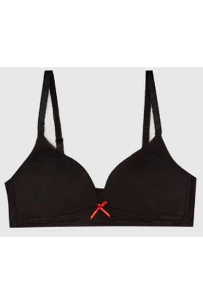 DEEP SECRET Black Covered Bra Without Underwire