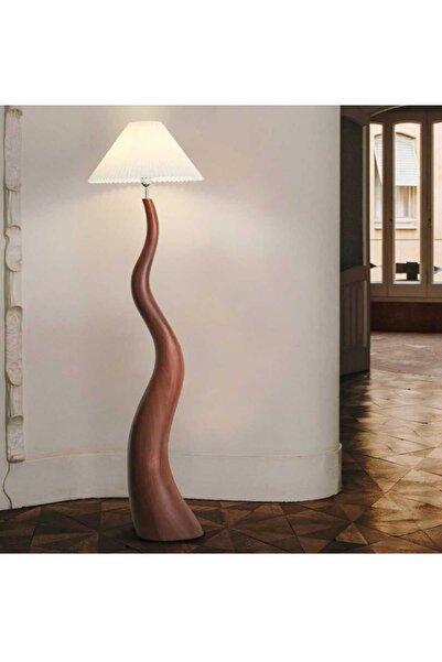 Genel Markalar Fransız iskandinav Lux Lambader Oturma Odası Çalışma Odası Villa Otel Dekoratif Ayaklı CEVİZ RENGİ