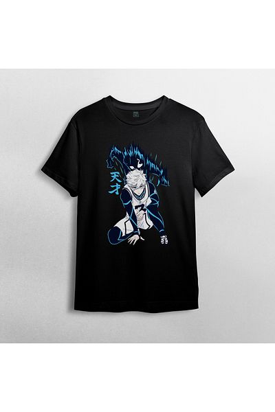 Pixxa Μπλουζάκι Unisex 100% Cotton Blue Lock Crew Neck Model 3