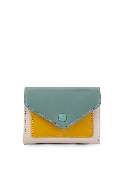 minebag Green Mn106 Detailed Women's Wallet Mint Envelope