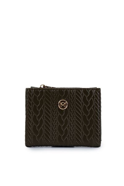 minebag Faux Leather Women's Wallet Khaki Mn108