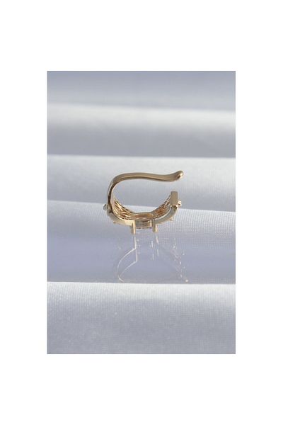Skygo Brass Gold Color Zircon Stone Plated Earcuff Earrings - Tj-Bkp9337