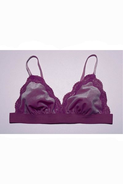 DEEP SECRET Dusty Rose Velvet Bralet Ds 200111 br