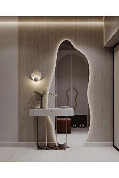 CG HOME Boy Aynası Ledli, Asimetrik Ayna, Boy Aynası, Ledli Ayna, Duvar Aynası, Günışığı Led