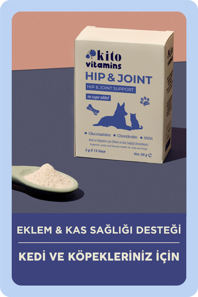 kito Hip&joint Kedi Ve Köpekler Için Eklem Ve Kas Sağlığı Destekleyici (GLUKOZAMİN KONDROİTİN) 2gx15 Saşe