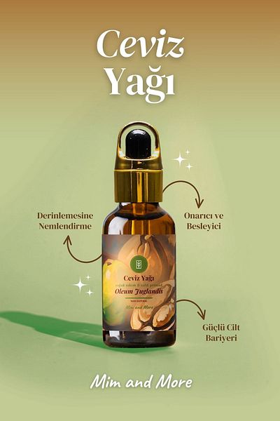 Mim and More Walnut Oil - Cold Pressed 100% Pure Natural, 50ml