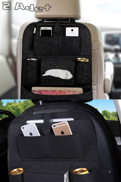 Arfseb 2 Adet Araç İçi Koltuk Arkası Organizer Şık Tasarım Pratik Depolama - ...