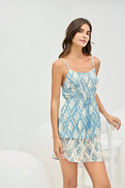 Sevim 16492 ЖІНОЧИЙ КОМПЛЕКТ ШОРТІВ З ТОНКИМИ ПЛЕЧАМИ