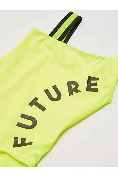 DEEP BEACH Girl's Single Strap Swimsuit