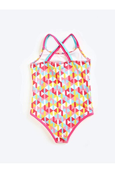 DEEP BEACH PINK PIPE PRINTED GIRL'S SWIMSUIT DB200545CM