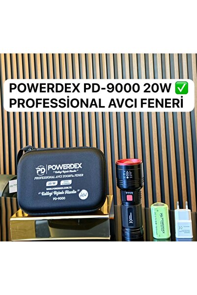 powerdex Profesyonel Avcı Feneri 20W 2000 Lümen PD-9000