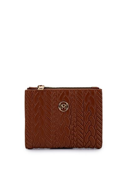 minebag Faux Leather Women's Wallet Brown Mn108