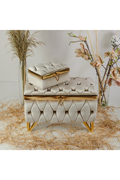 çeyiz sandık atölyesi Çeyiz Sandığı Hasır Model 2'li Kapuçino