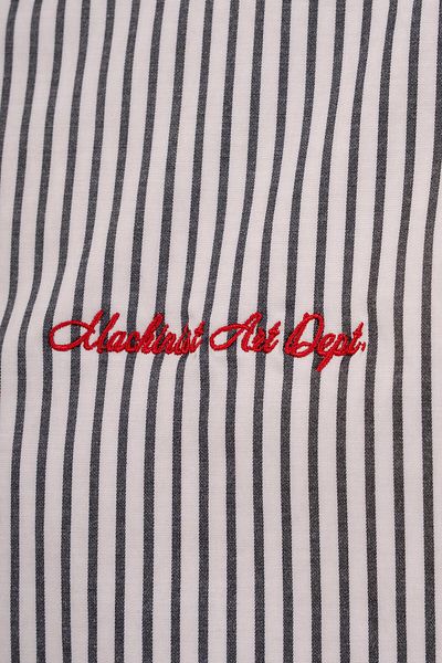 Machinist Men's Stripe Oversize Black Striped Shirt