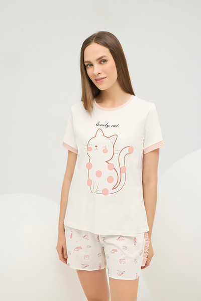 Sevim 16637 КОМПЛЕКТ ДАМСКИ ШОРТИ С ПРИНТ