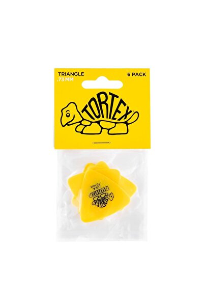 Genel Markalar Jim Dunlop 431P.73 Tortex Triangle Yellow 6'lı Paket Pena (0.7...