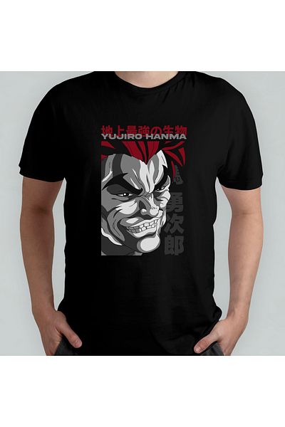 Pixxa Μπλουζάκι Baki Hanma Yujiro Unisex 100% βαμβακερό με λαιμόκοψη μοντέλο 5
