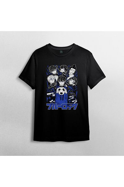 Pixxa Μπλουζάκι Unisex με λαιμόκοψη από 100% βαμβάκι μπλε κλειδαριά Μοντέλο 4