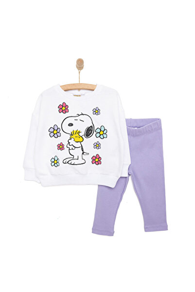 Snoozebaby Snooze baby Snoopy Snoopy Kız Sweatshirt - Tayt Kız Bebek