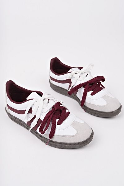 MUGGO Pantofi sport retro cu șireturi duble casual pentru femei