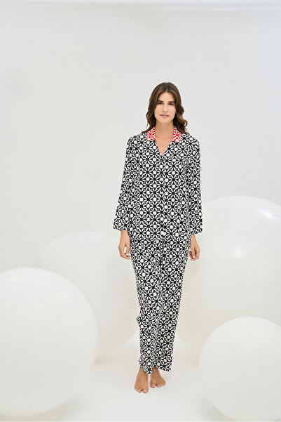 Sevim 16507 KADIN DÜĞMELİ PİJAMA TAKIM