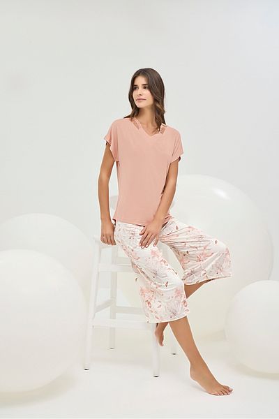 Sevim 16451 Women Short Pajama Suit