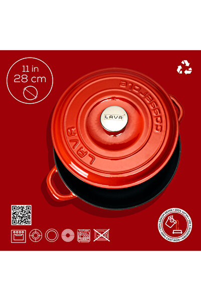 Lava Round Pot 28 cm Diameter New Heritage Series