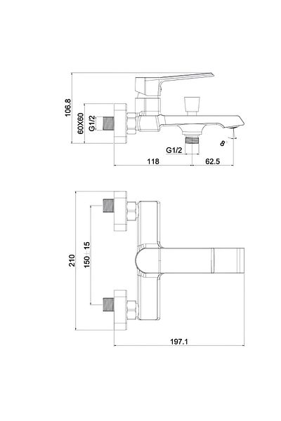 Creavit Stark Metallic Gray Sk2500Gr Bathroom Faucet