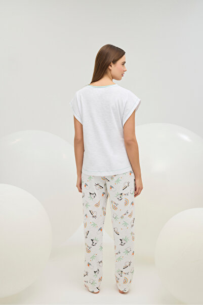 Sevim 16843 KADIN BASKILI PİJAMA TAKIM