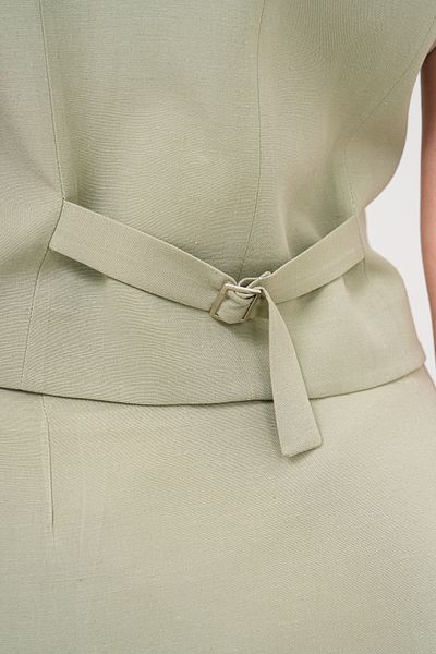 nisya Women's Button-Detail V-Neck Khaki Vest