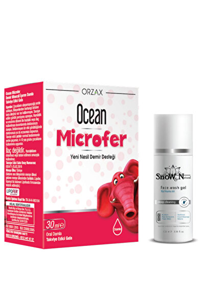 Ocean Microfer 30 ml Çocuklar İçin Yeni Nesil Demir Takviyesi + 100ml Yüz Temizleme Jeli Hediye