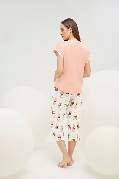 Sevim 16610 KADIN BASKILI KISA PİJAMA TAKIM