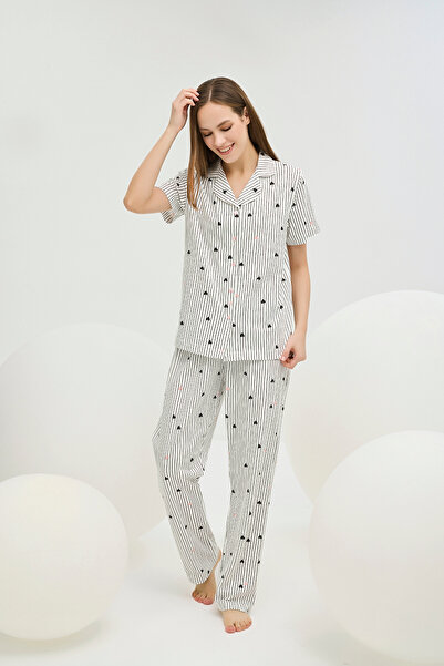 Sevim 16322 ЖІНОЧИЙ ПІЖАМНИЙ КОМПЛЕКТ З ГУДЗОЧКАМИ