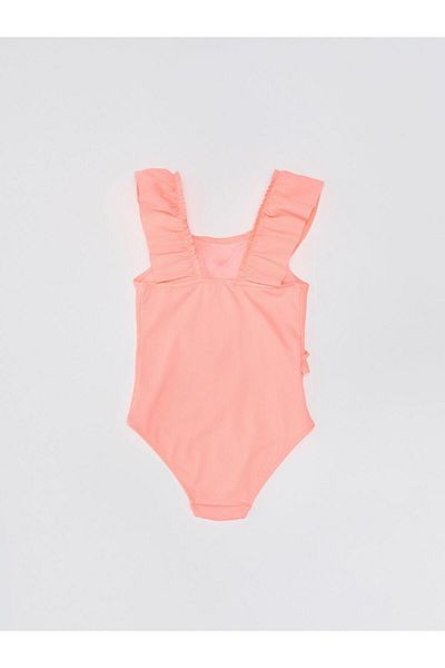 DEEP BEACH Frilled striped fabric girls' swimsuit DB200789CM