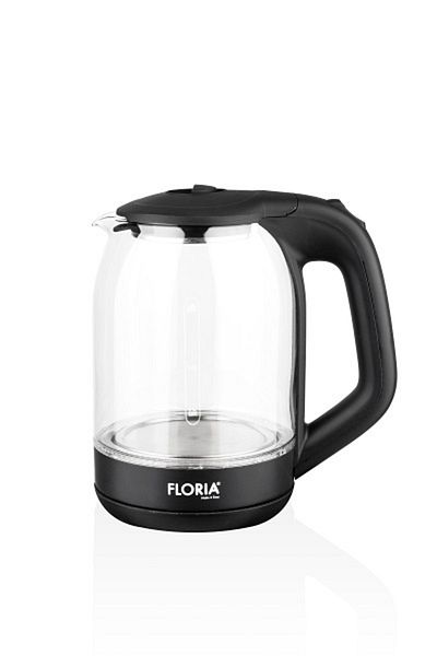 Floria Cana fierbator din sticla FLORIA ZLN-3505, Leduri iluminare apa, Putere 1500 W, Capacitate 1.8L