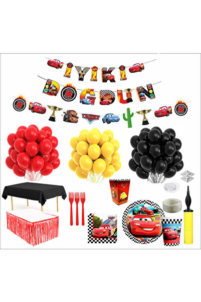 ZENVİVA SET DE ANIVERSARE COMPLET CU TEMATICA AUTO PENTRU 24 PERSONE