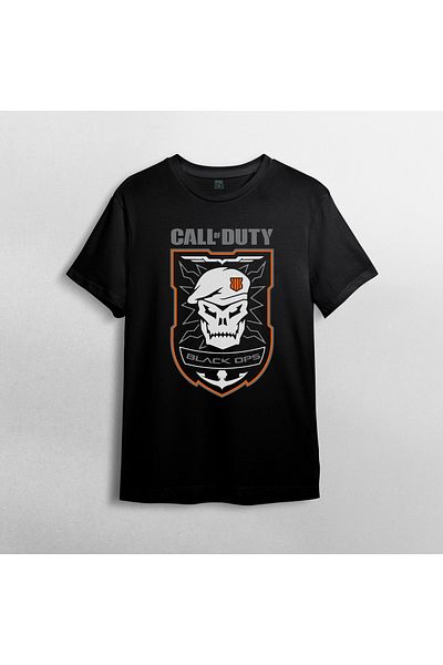 Pixxa Unisex 100% βαμβάκι Call of Duty Black Ops Biker Jacket T-Shirt Μοντέλο 3