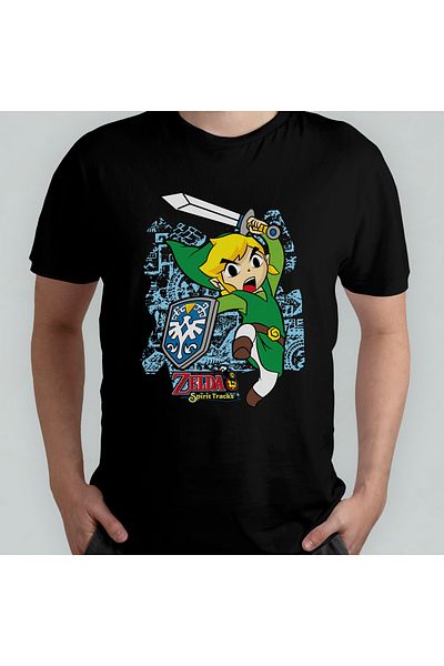 Pixxa The Legend of Zelda - Link Unisex 100% βαμβακερό μπλουζάκι με λαιμόκοψη μοντέλο 3